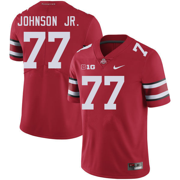 Paris Johnson Jr. Ohio State Buckeyes Jersey College Football Uniforms-Red